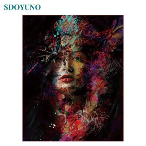 SDOYUNO Painting By Numbers For Adults DIY 60x75cm Framed acrylic paint by numbers on canvas Room Decoration Digital Painting - Image 25