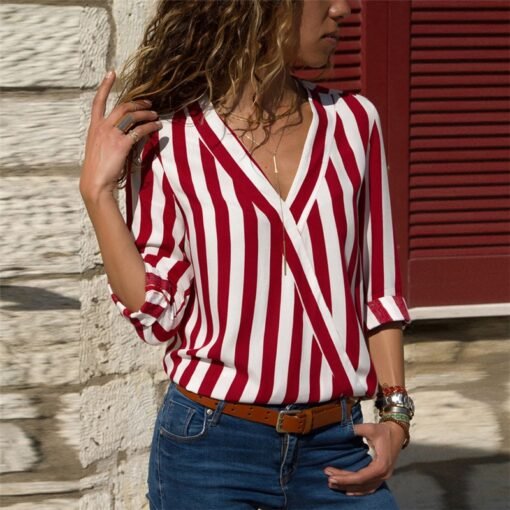 Striped blouse for women - Image 5