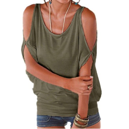 Sexy Casual Off Shoulder T-shirt - Image 7