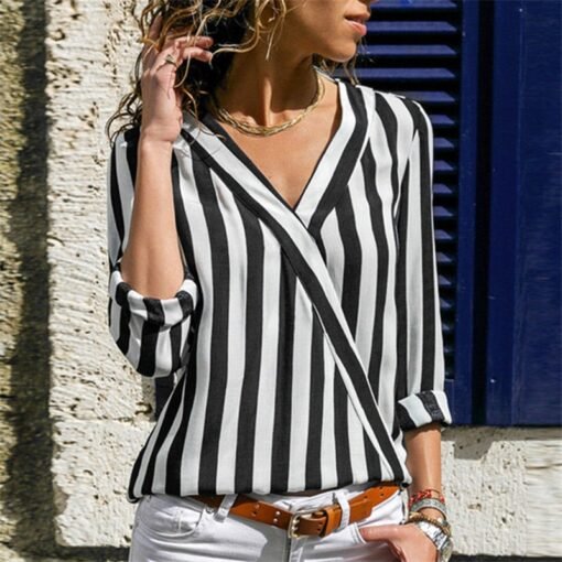 Striped blouse for women - Image 2