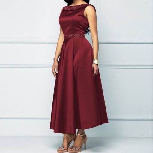 Vintage Elegant Sleeveless Dress - Image 6