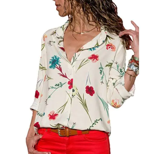 Women's long sleeve Chiffon turtleneck blouse - Image 7