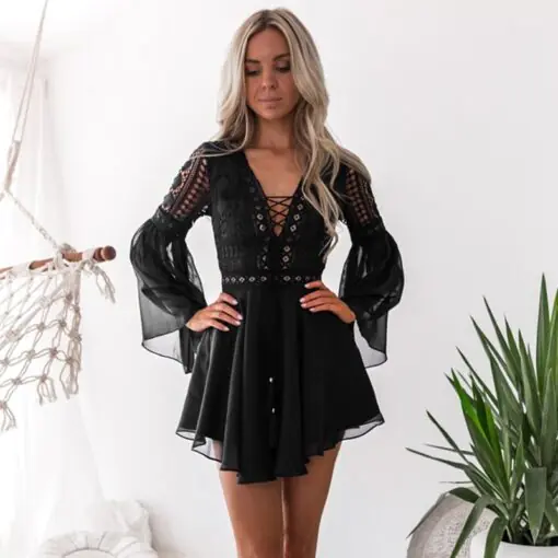 White Hollowed Dress - Image 2
