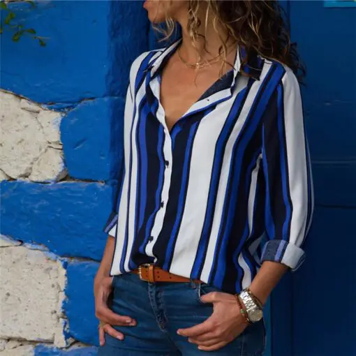 Women's long sleeve Chiffon turtleneck blouse - Image 20