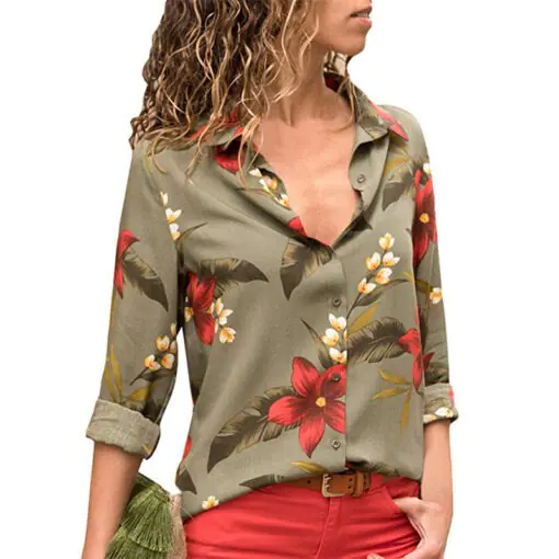 Women's long sleeve Chiffon turtleneck blouse - Image 8
