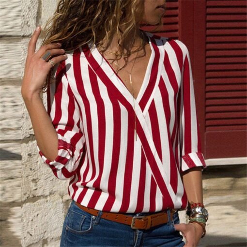 Striped blouse for women - Image 3