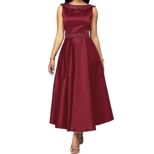 Vintage Elegant Sleeveless Dress - Image 4