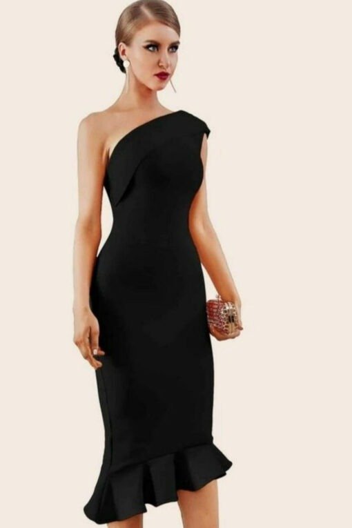 Midnight In London Off Shoulder Bodycon Dress - Image 19