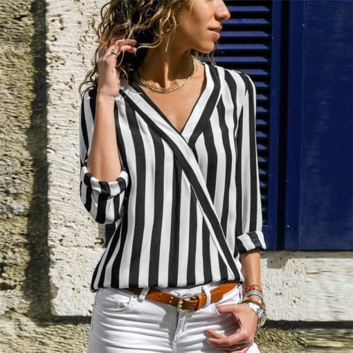 Striped blouse for women - Image 8