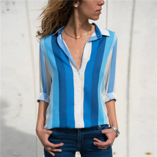 Women's long sleeve Chiffon turtleneck blouse - Image 12