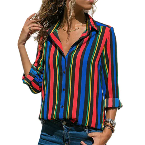 Women's long sleeve Chiffon turtleneck blouse - Image 11