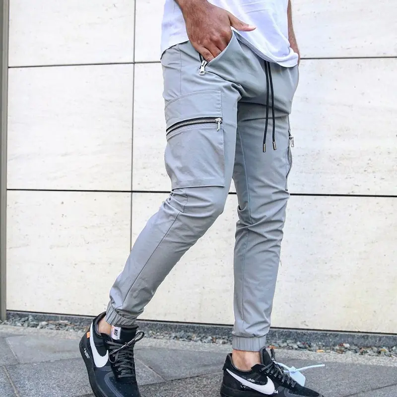 Zip Pocket Men's Cargo Pants - Image 4