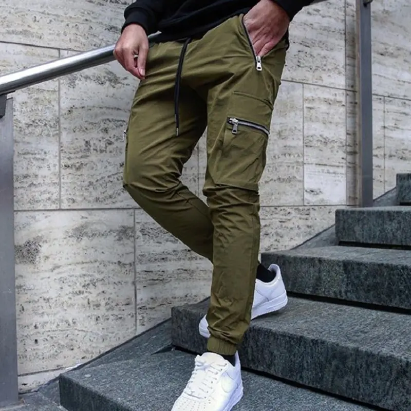 Zip Pocket Men's Cargo Pants - Image 6