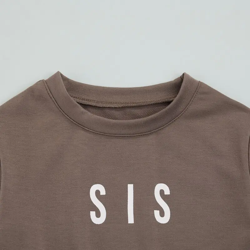 Toddler Solid Letter Print  Pullover - Image 5