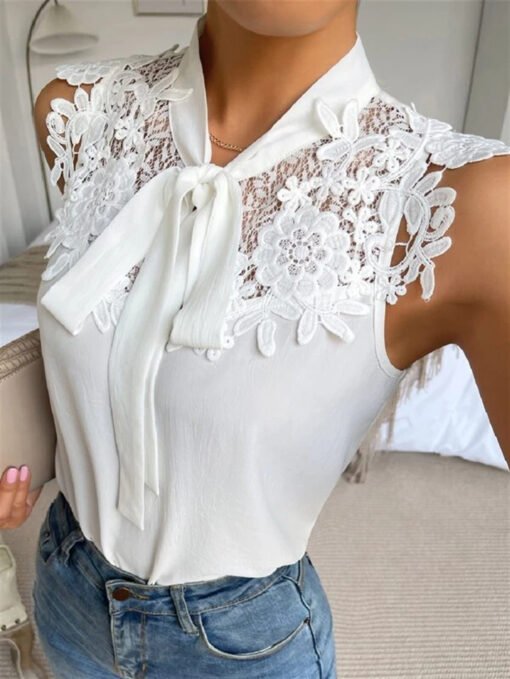 Women Clothing Popular Shirt Women Lace Women  Top - Image 3